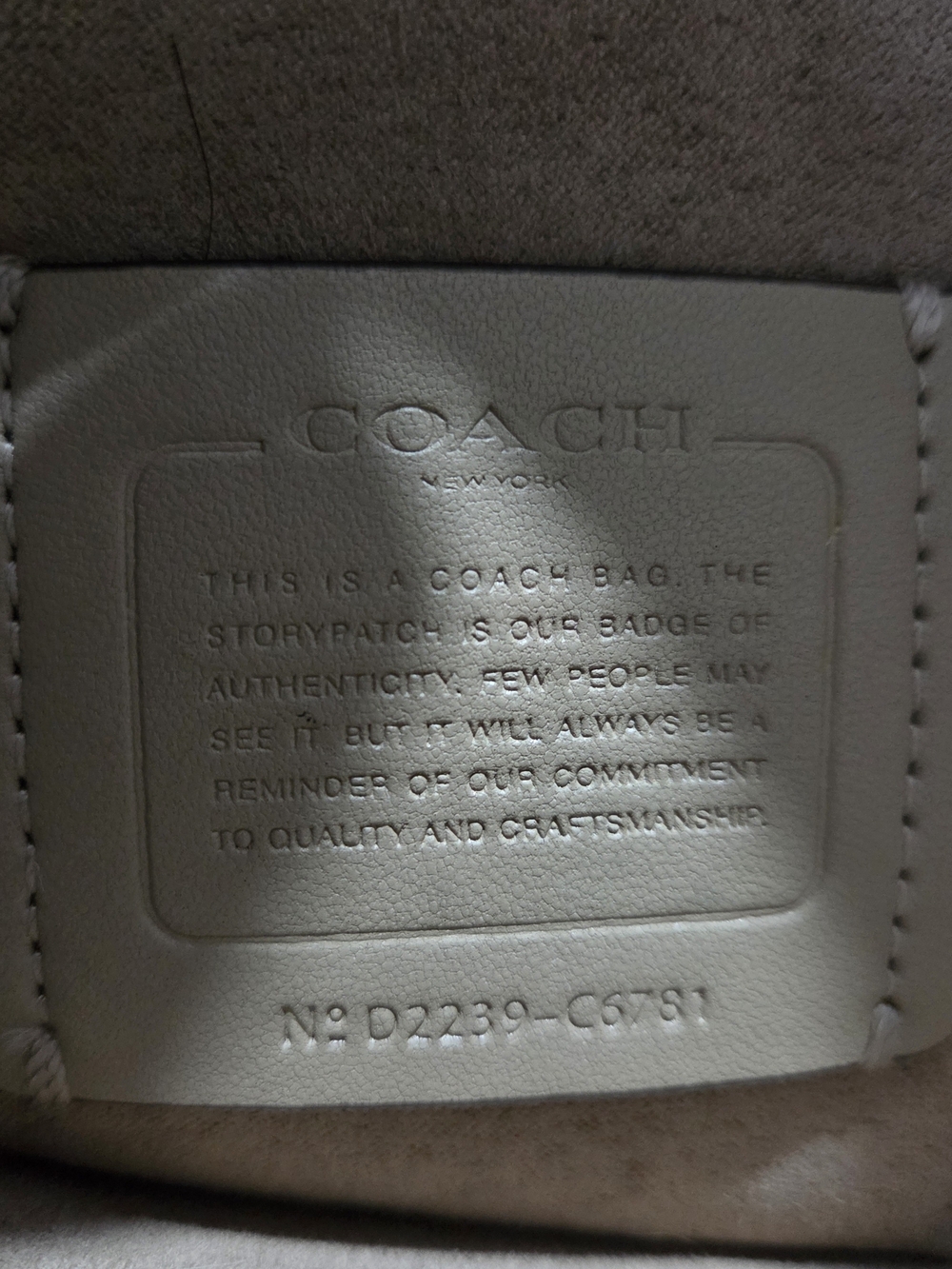 COACH Lucy Signature Canvas and White Leather Crossbody Bag - Picture 6 of 7
